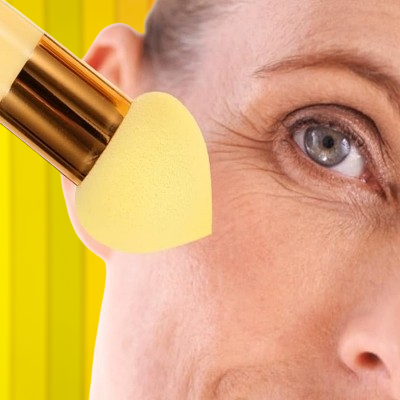 Pinceau Maquillage - PowderCosmeticBrushes™ - Jaune